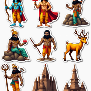 Indian Mythology - Sticker Sheet v27